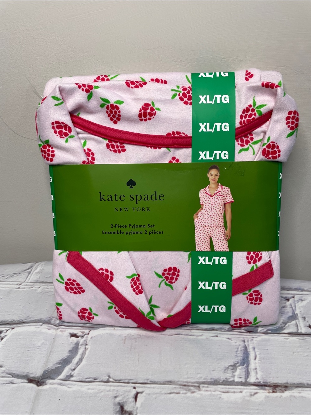 Kate Spade Light Pink Raspberry Two Piece Summer Pajama Set